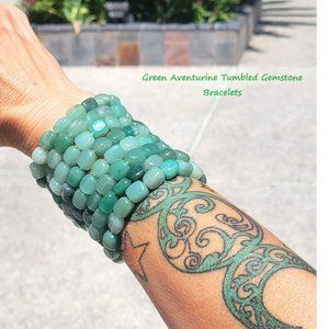 Green Aventurine Crystal Tumbled Bracelet